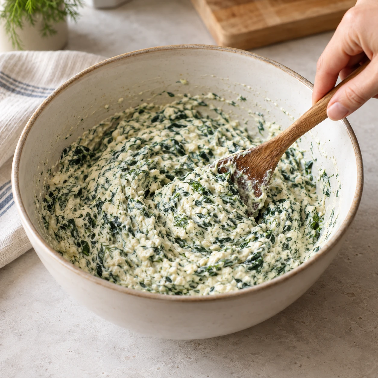 Mix the cheese filling