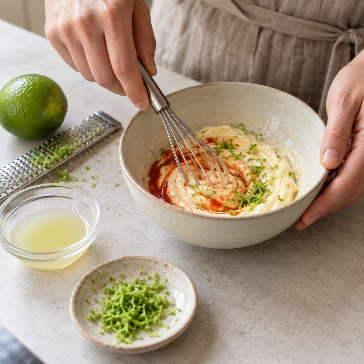 Make the chile-lime mayonnaise