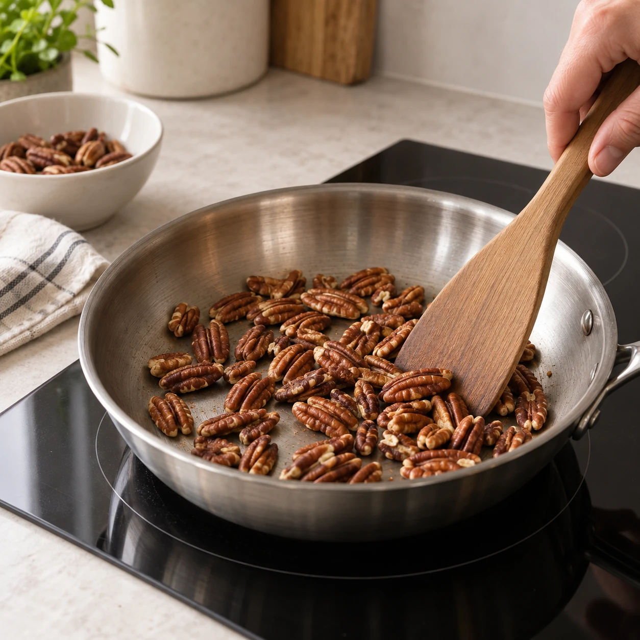 Toast the pecans