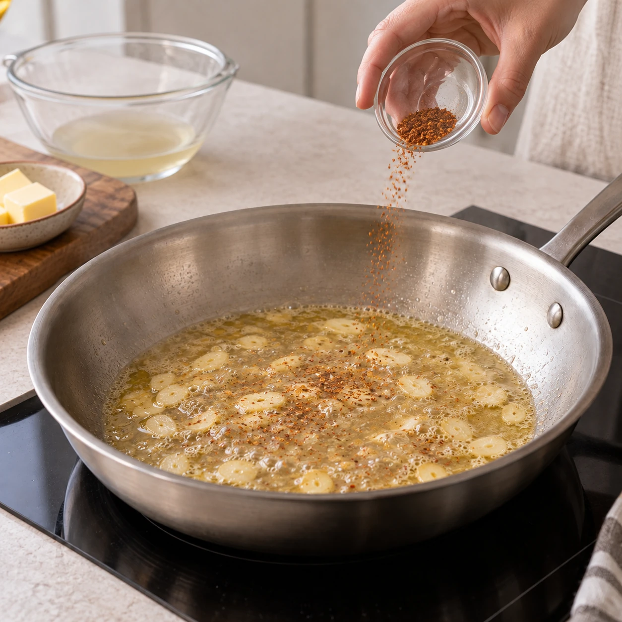 Build the clam sauce
