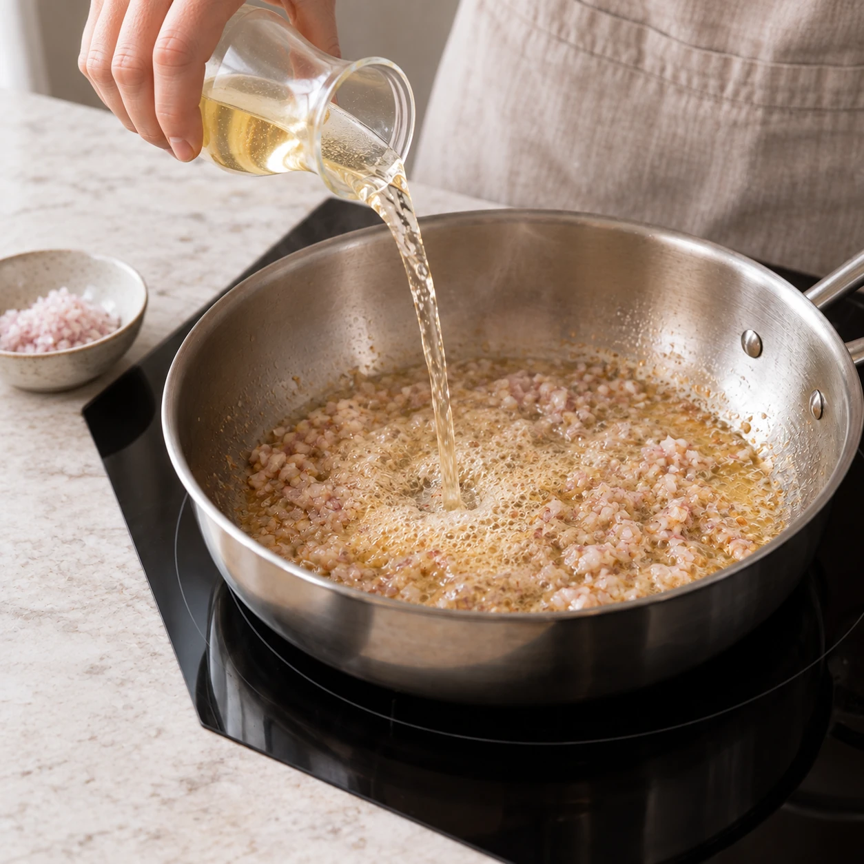 Reduce the sparkling wine