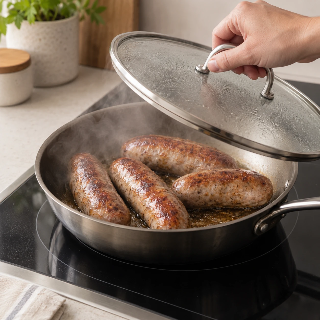 Cook the sausage safely