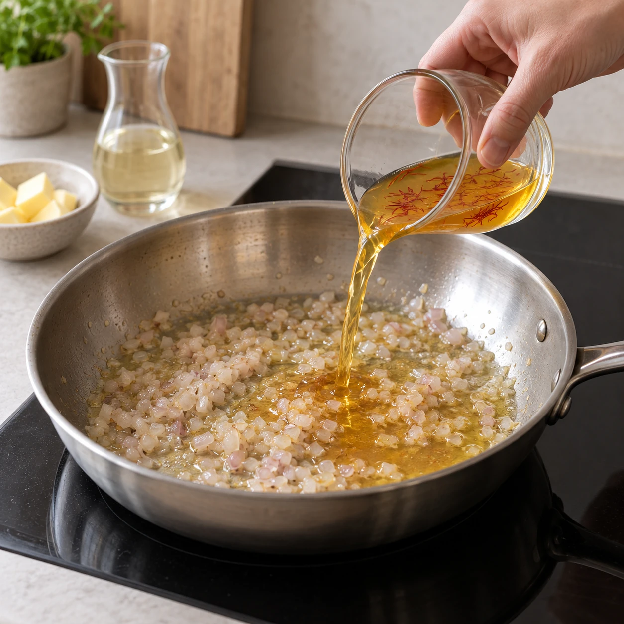 Make the saffron butter