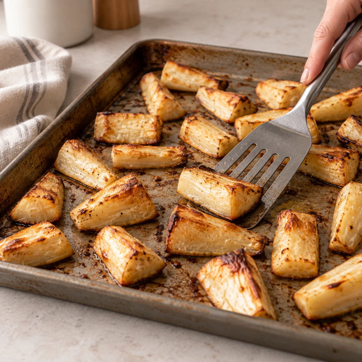 Roast and puree the parsnips