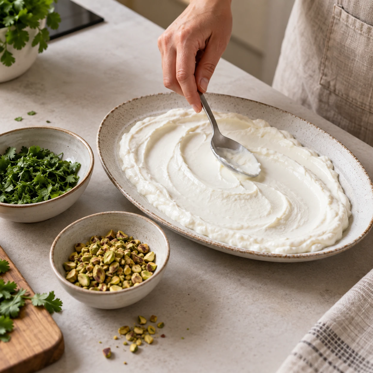 Prepare the cool garnishes