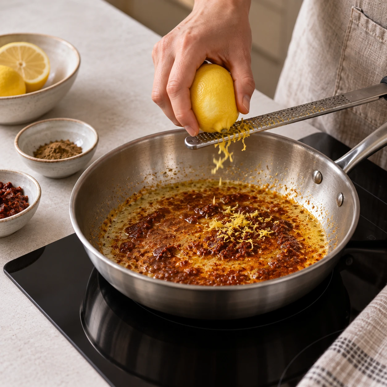 Make the harissa butter