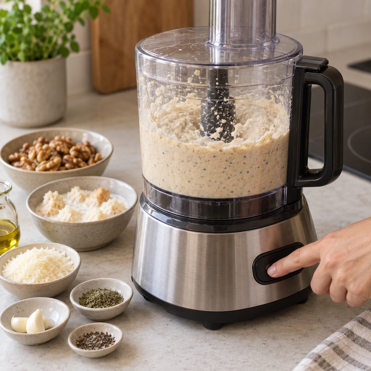 Blend the walnut sauce