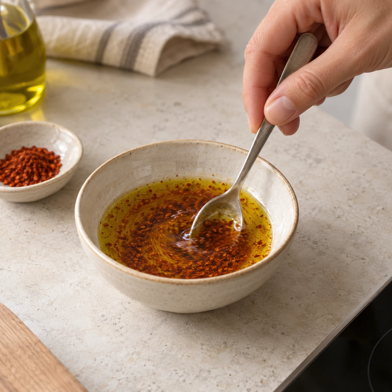 Make the chile oil