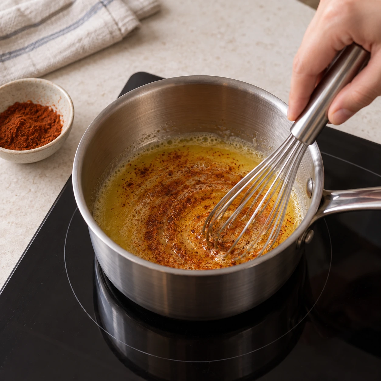 Make the cayenne butter