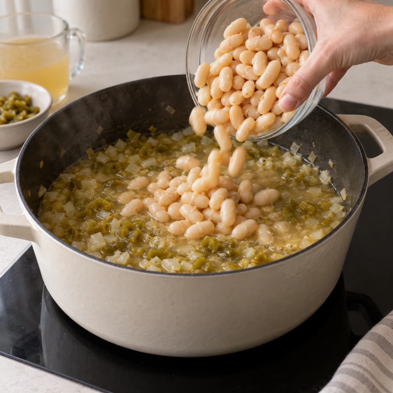 Build the chile and bean base