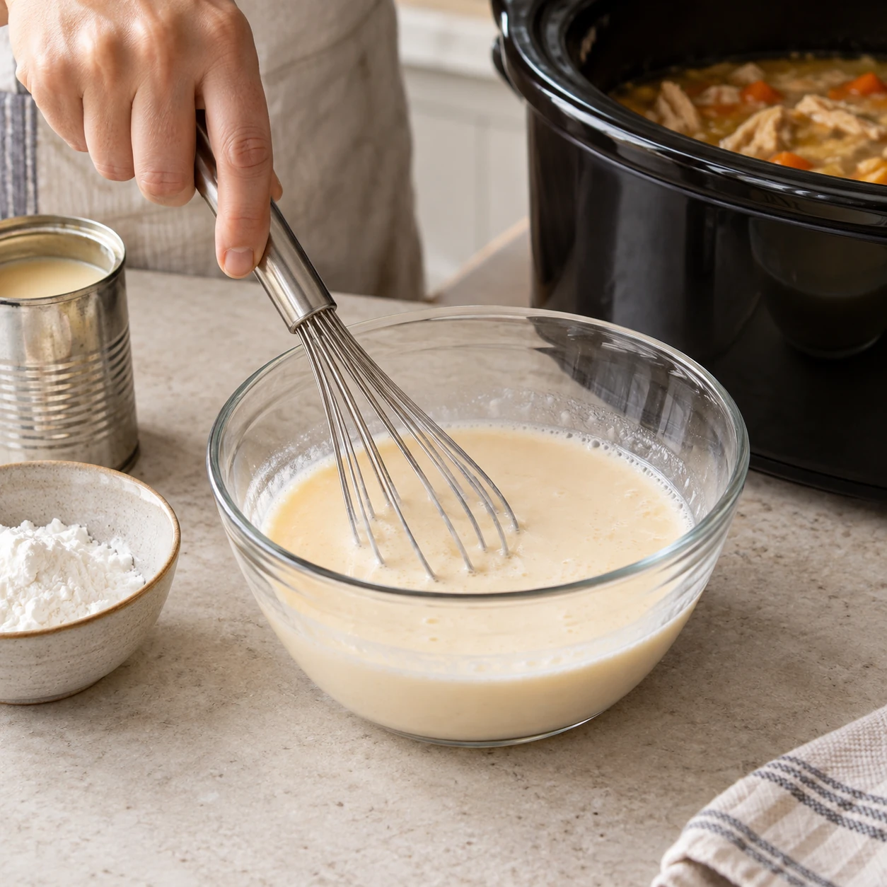 Thicken with evaporated milk
