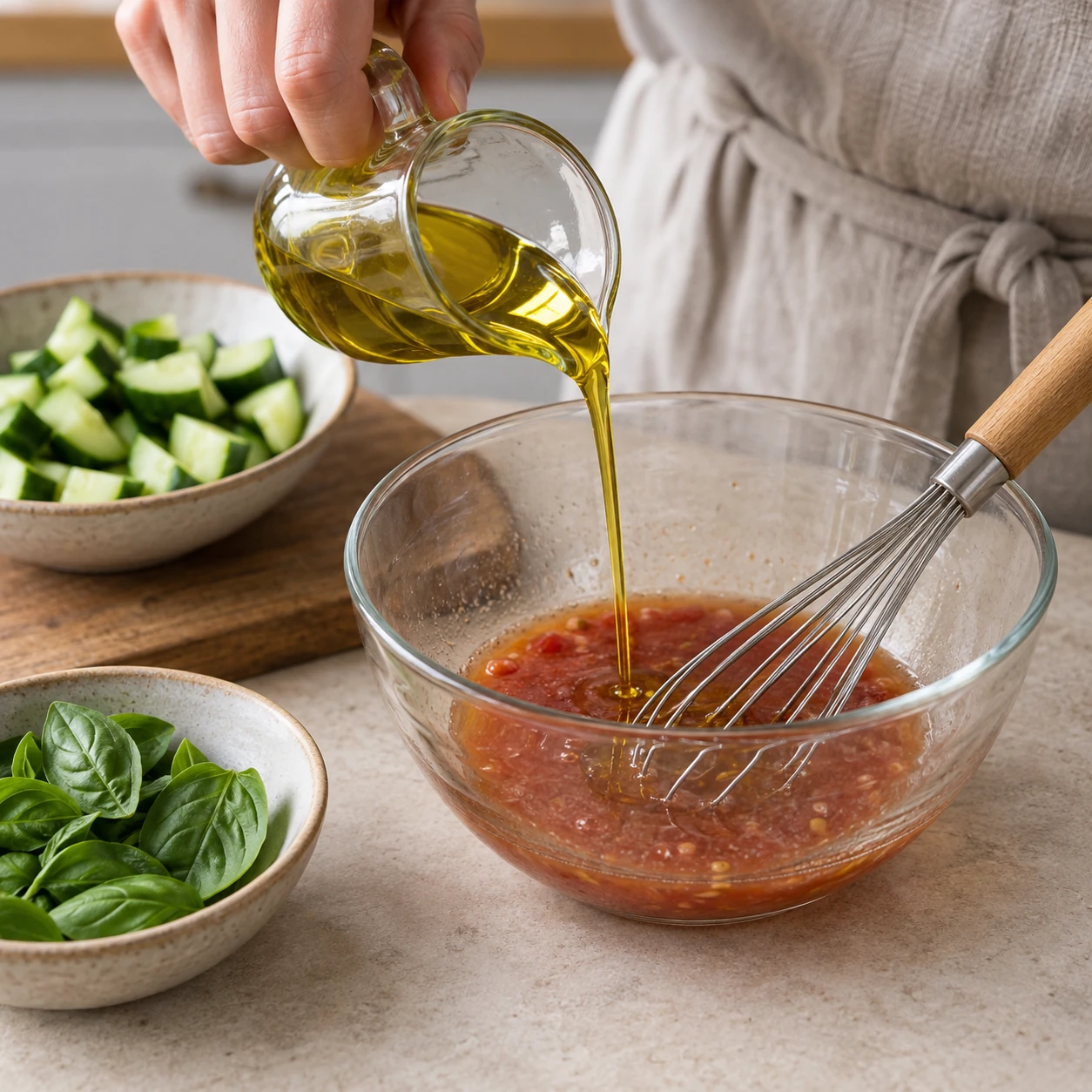 Finish the dressing