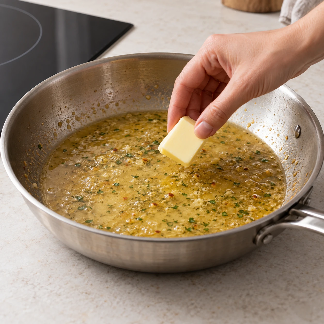 Emulsify the sauce