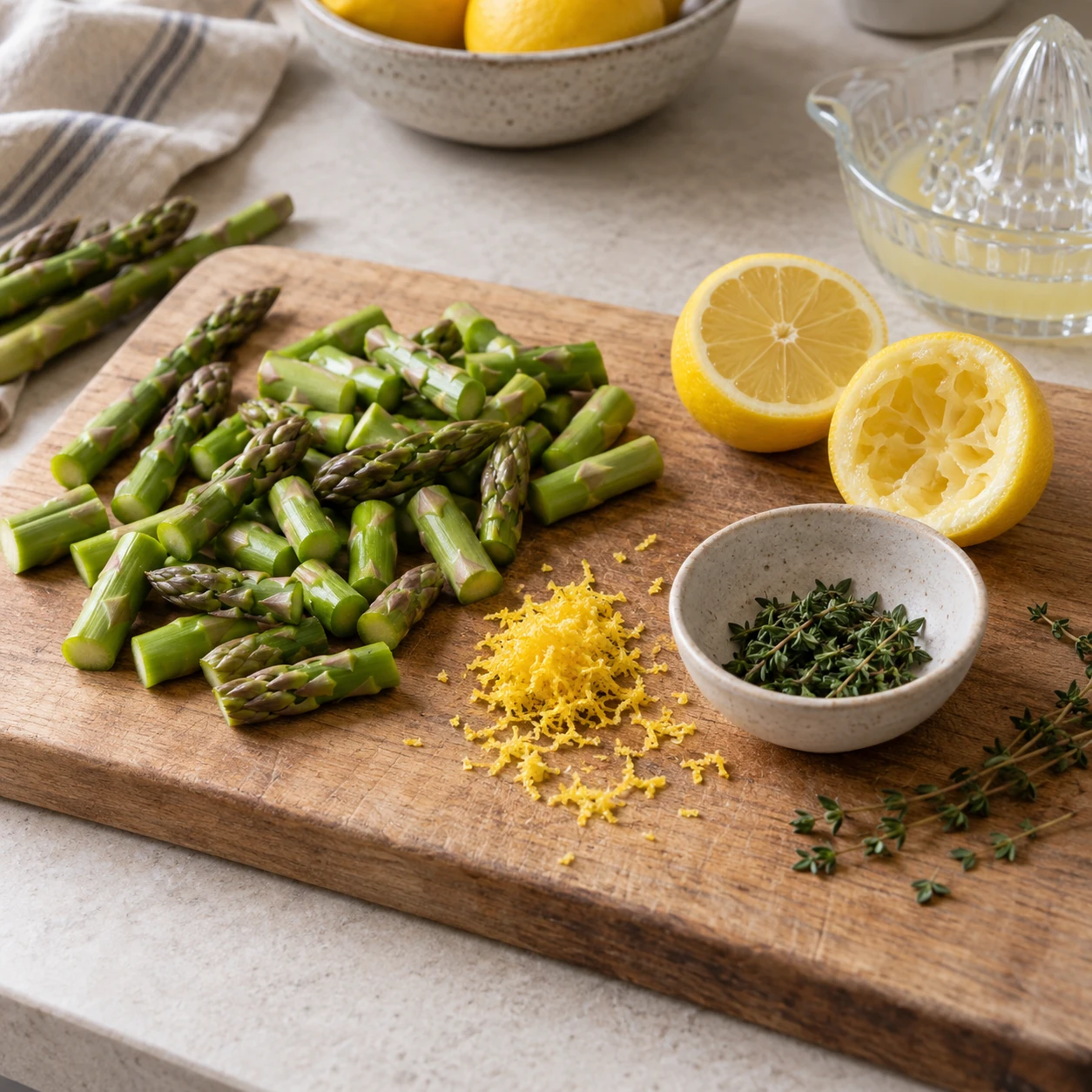 Prepare the spring vegetables