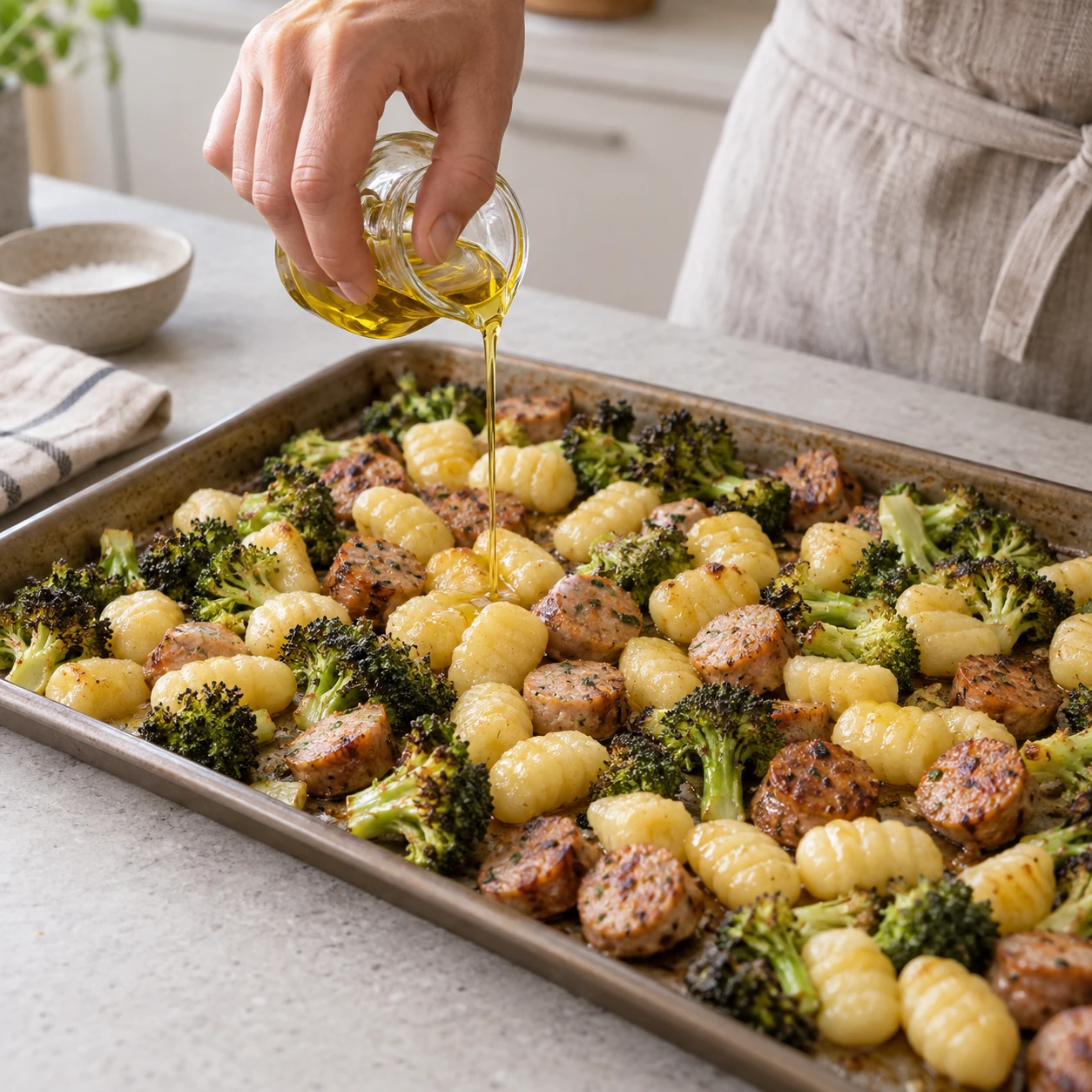 Roast the sheet-pan dinner