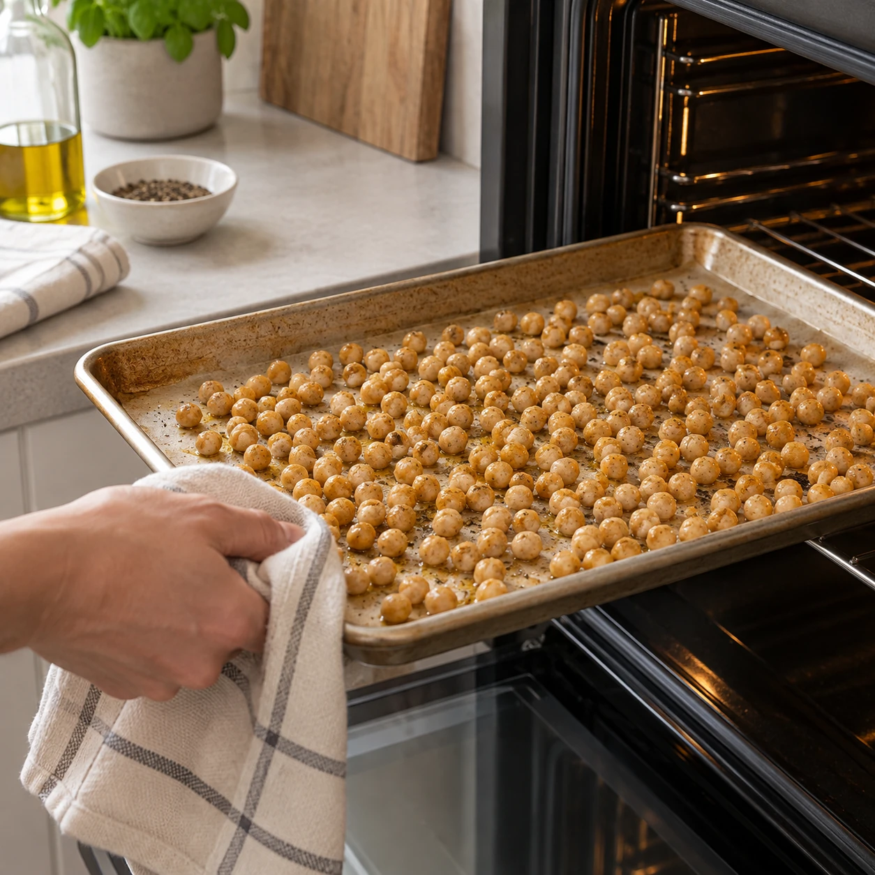 Roast the chickpeas
