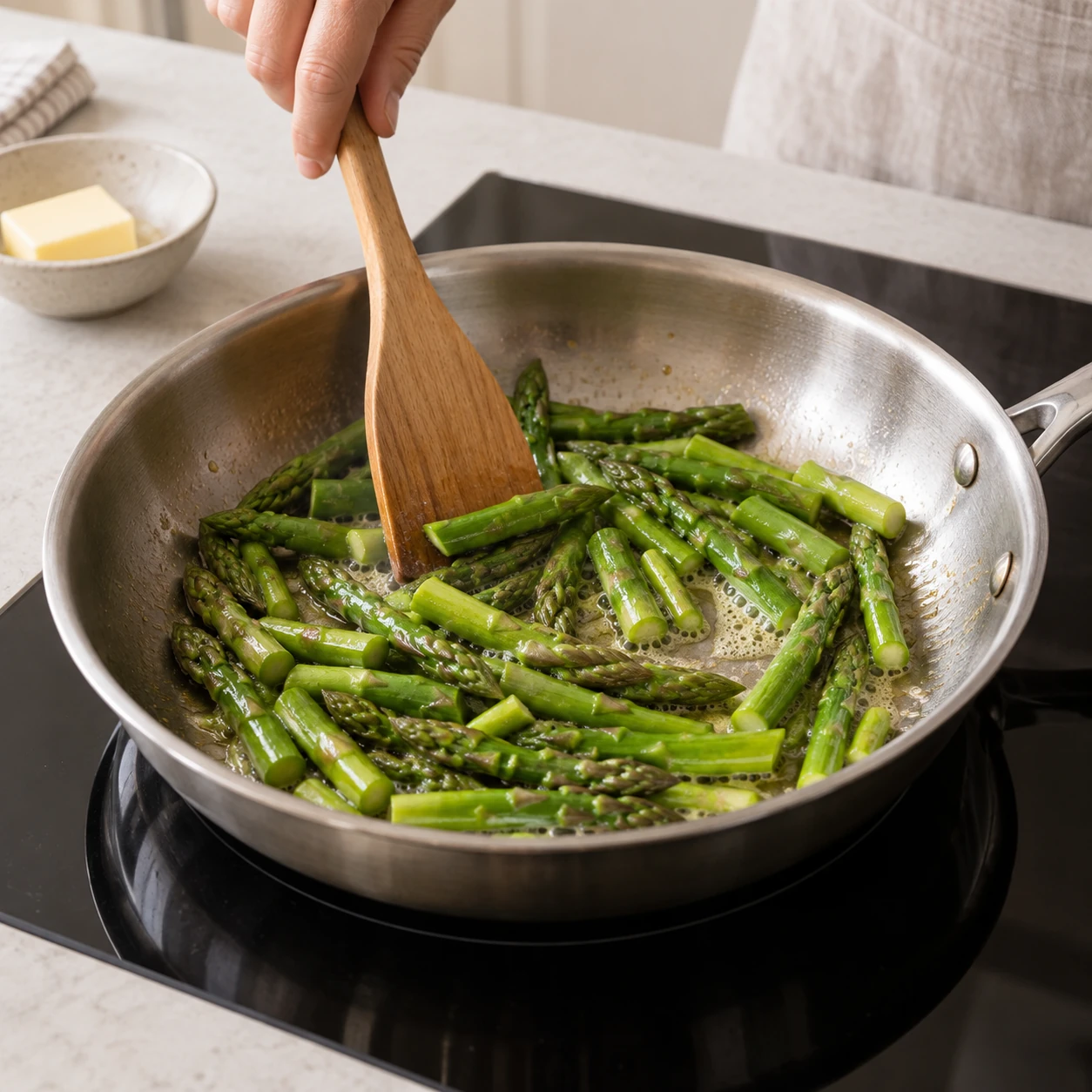 Cook the asparagus
