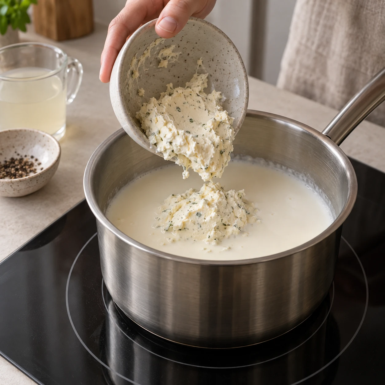 Make the Boursin sauce