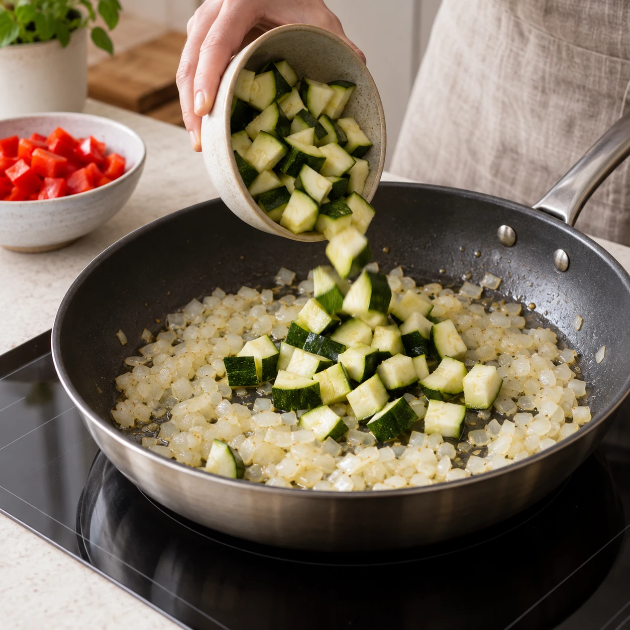 Cook the remaining vegetables
