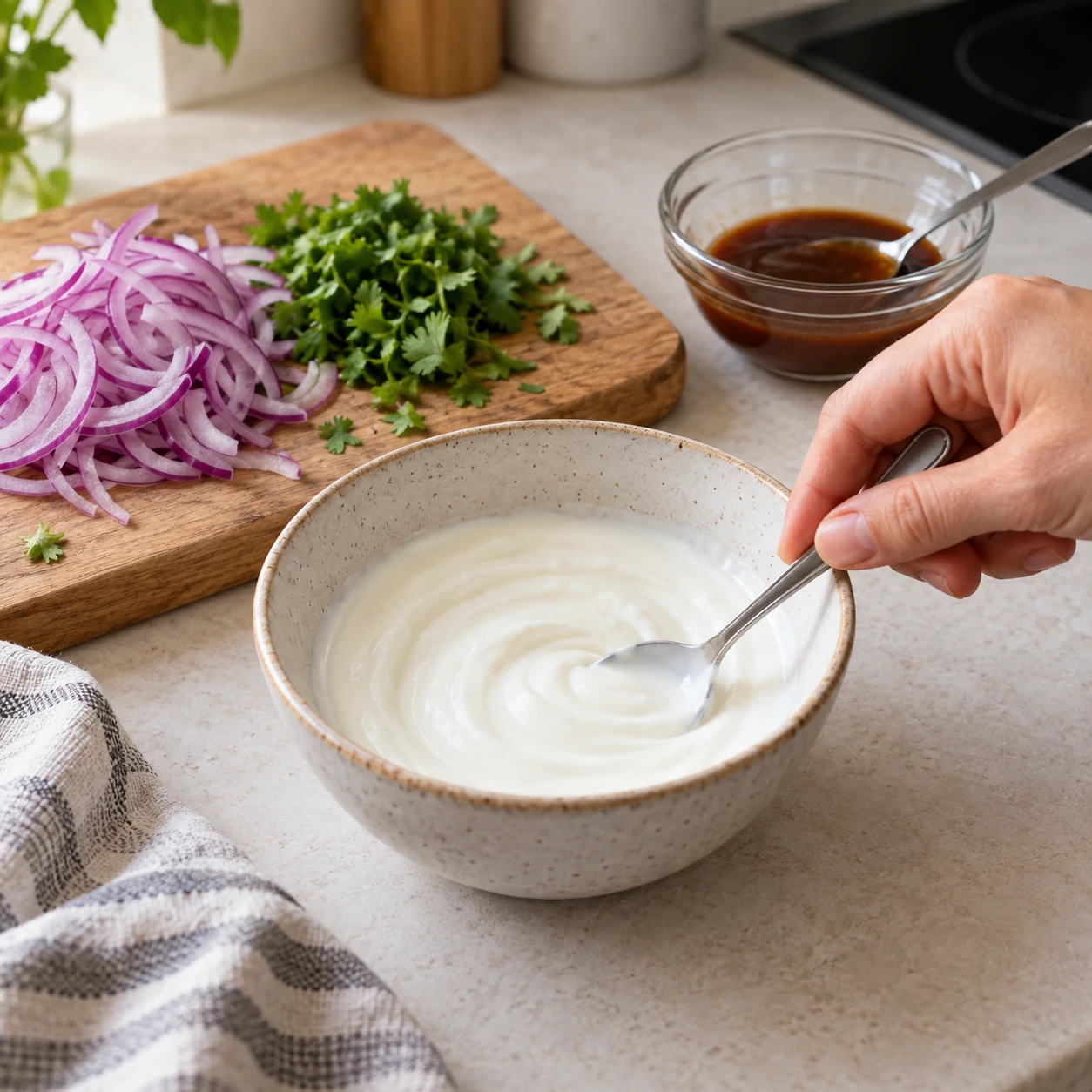 Prepare the chaat toppings