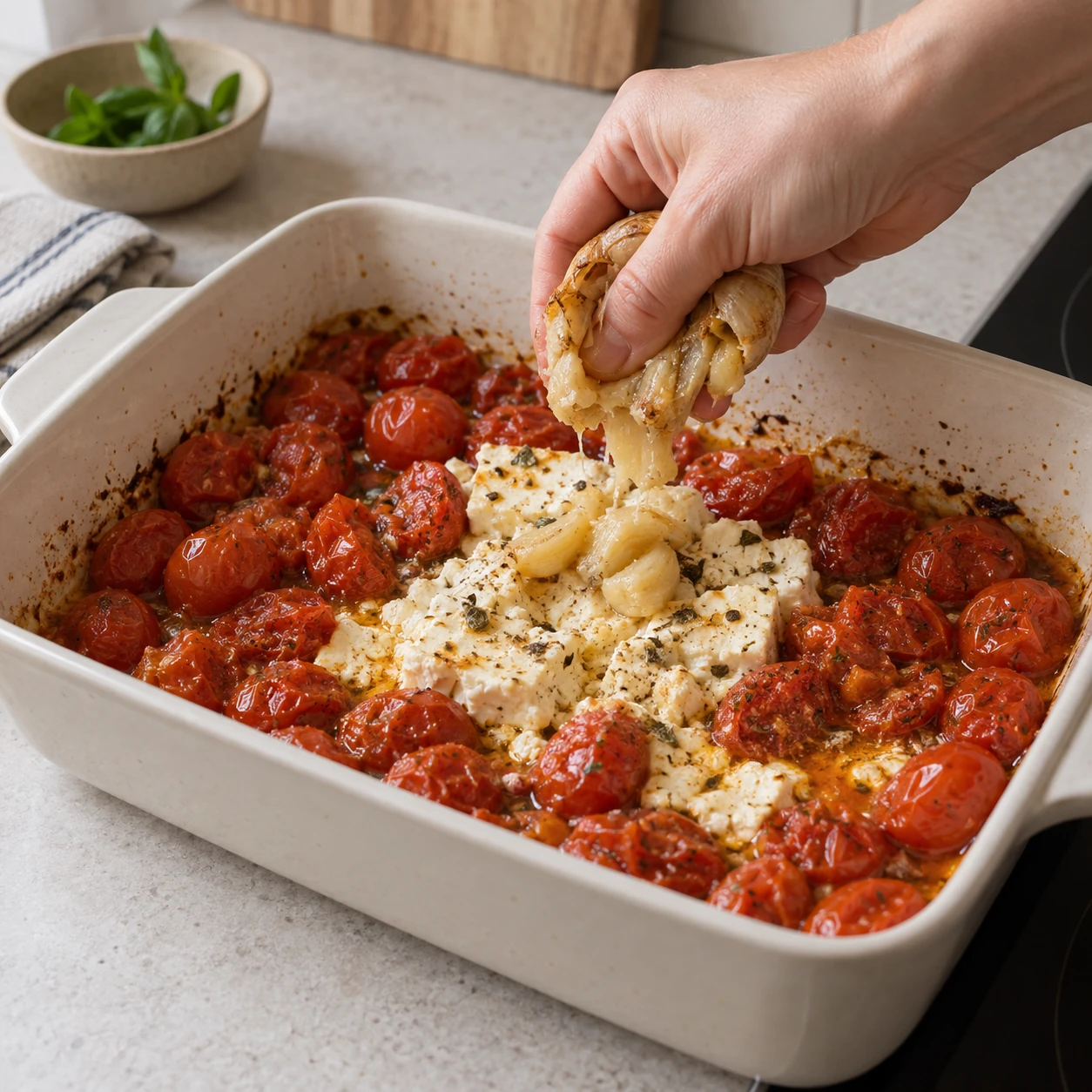 Make the feta sauce