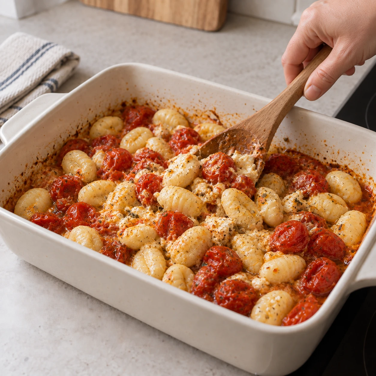Give the gnocchi a short bake