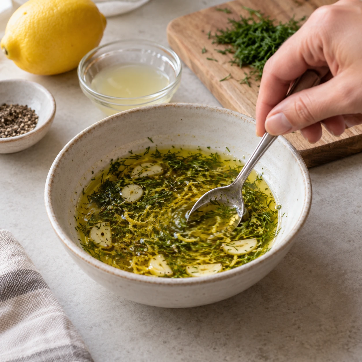 Make the lemon oil