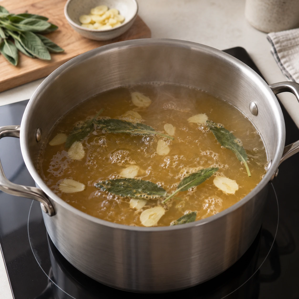 Infuse the broth