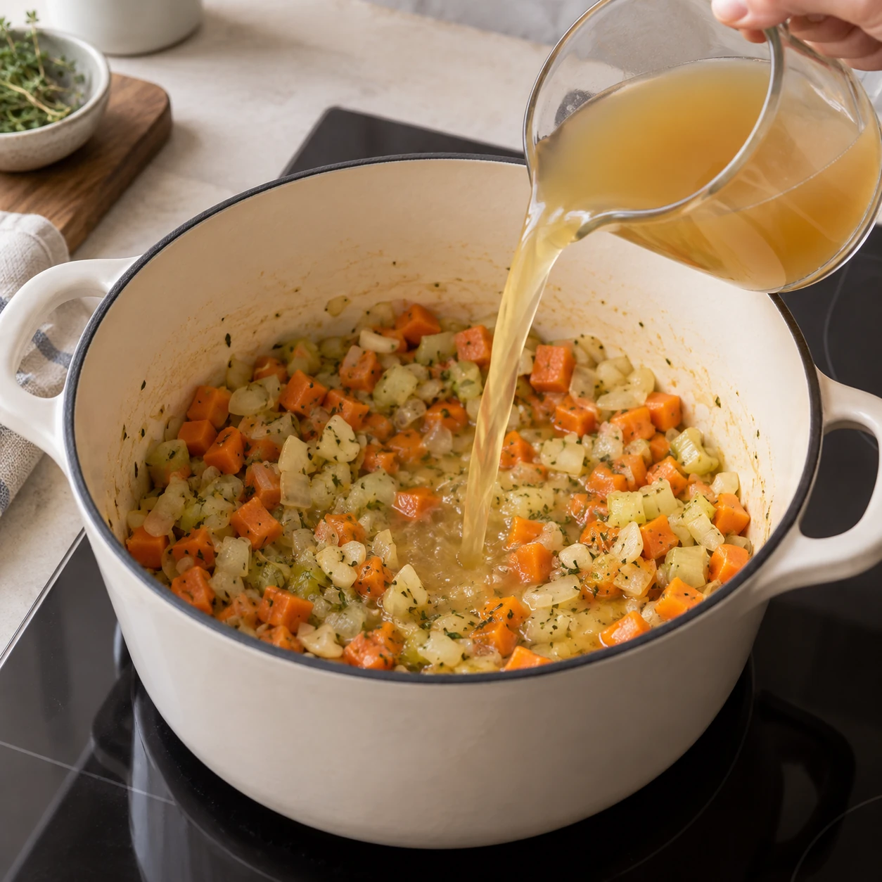 Build the vegetable stew