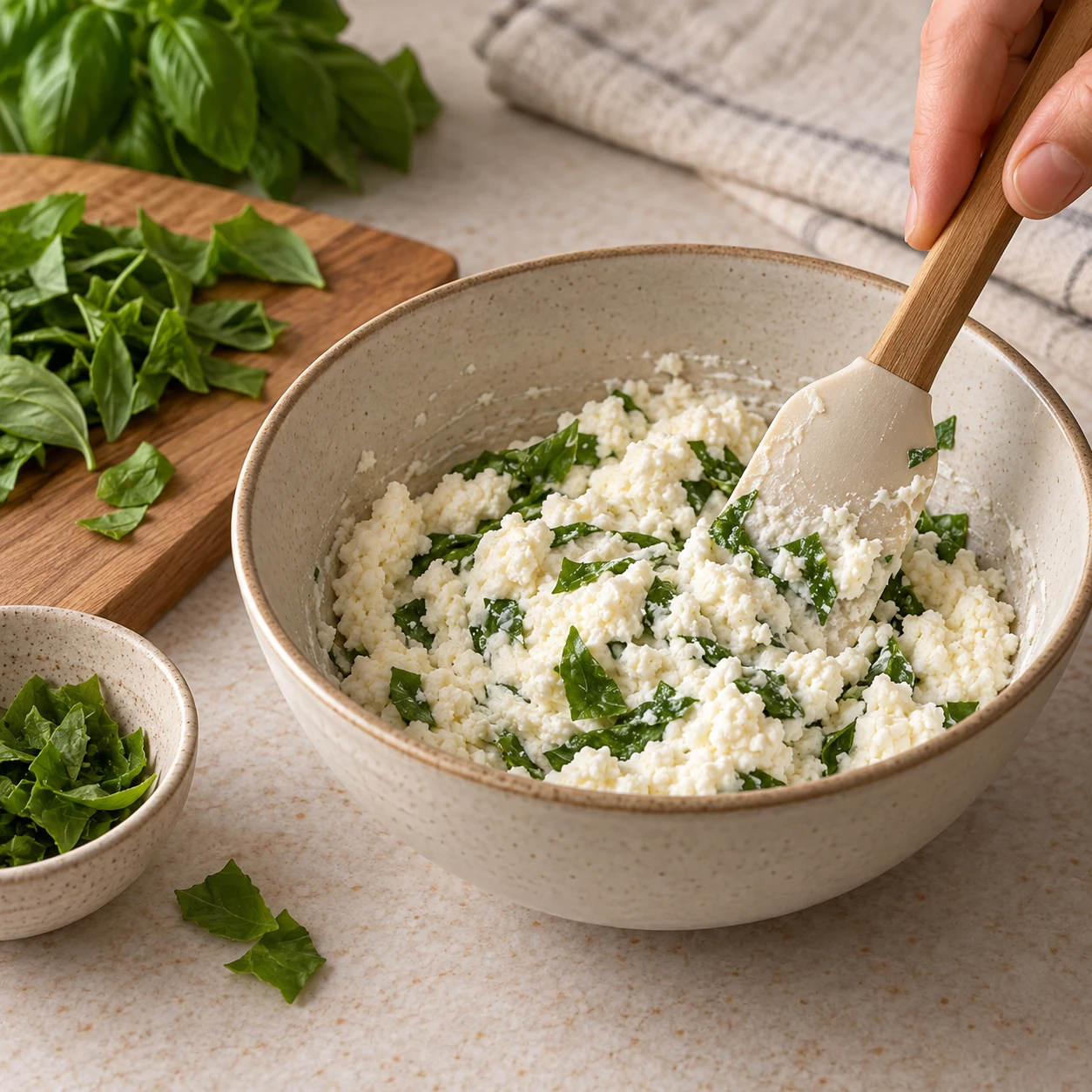 Prepare the fresh topping