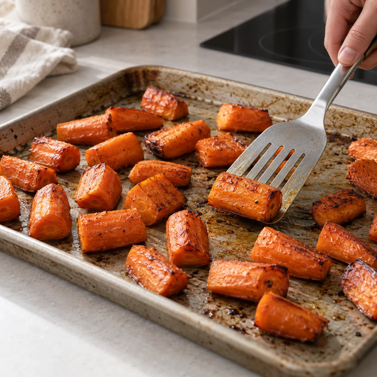 Roast and puree the carrots
