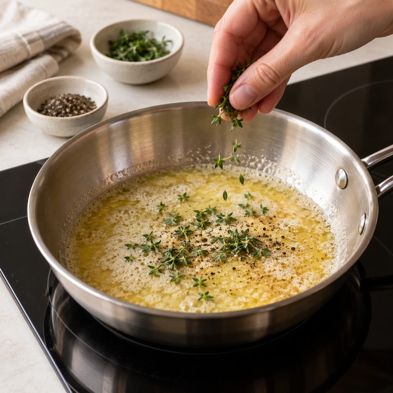 Make the thyme butter