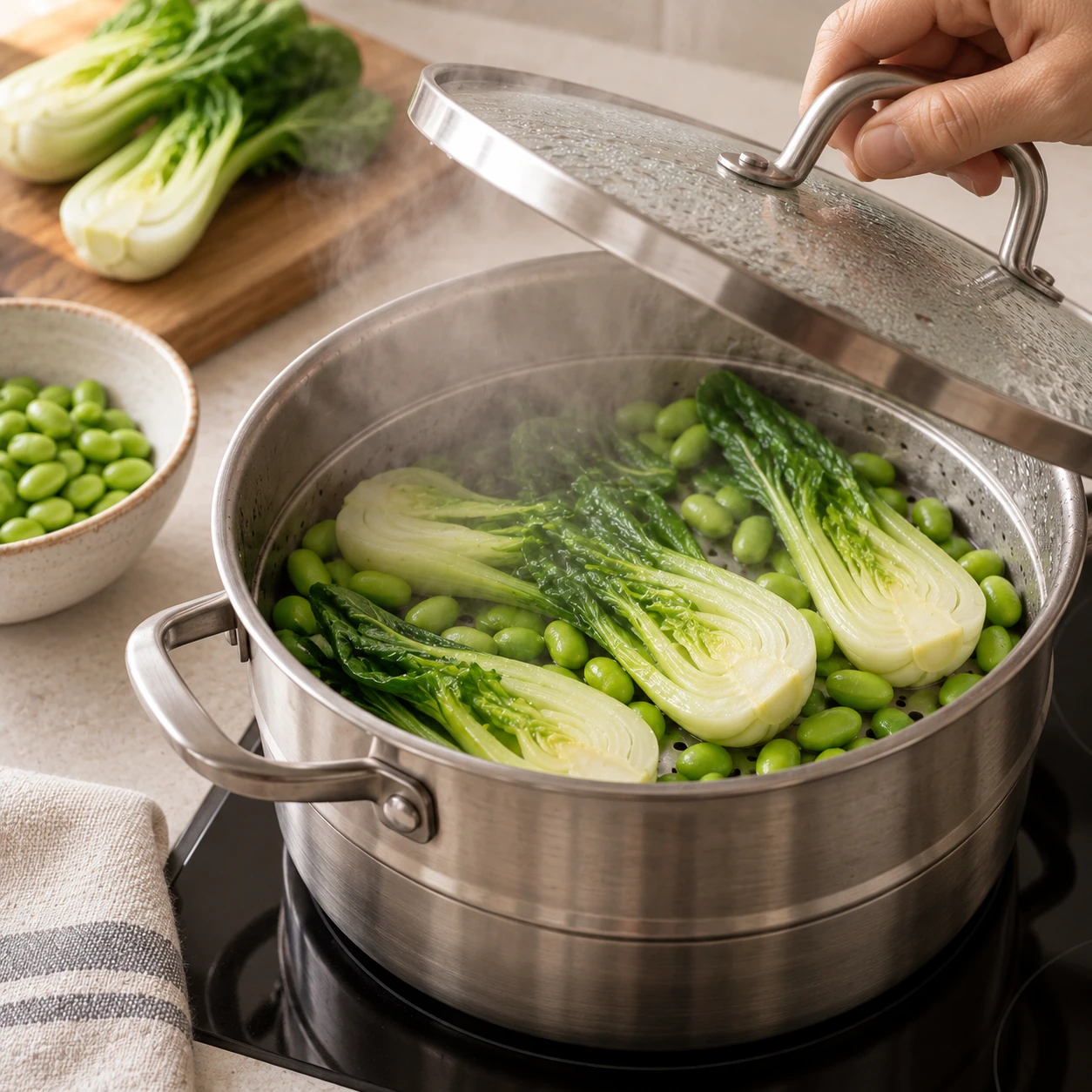 Cook the vegetables