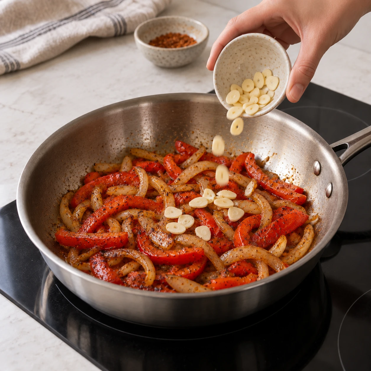 Cook the vegetables