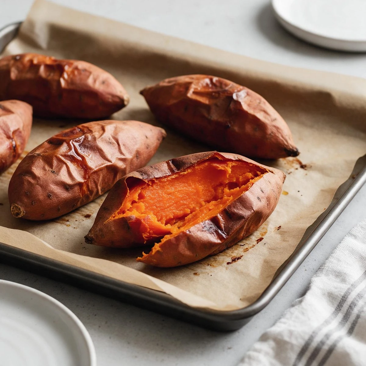 Bake the sweet potatoes